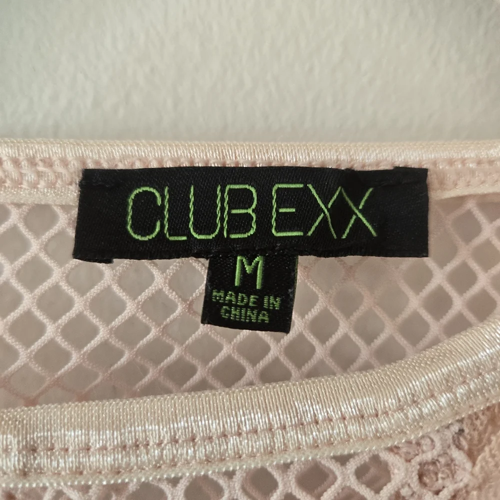 Club Exx Saints & Sinners Fishnet Mini Dress - Picture 2 of 3